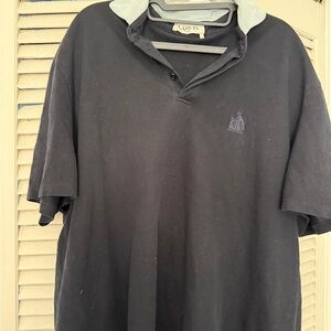 Lanvin Men's Polo Shirt in Black and Gray